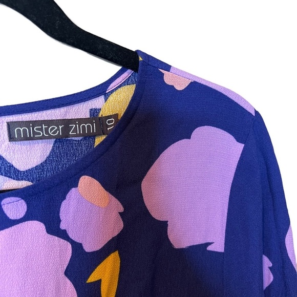 Mister Zimi Winter Olivia Midi Dress in Abstract Leaf Size 10 NWT - Picture 10 of 11